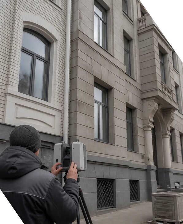 Лазерное сканирование фасадов зданий для обследования в Новочеркасске